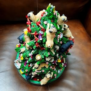 Danbury Mint Pug Dog Christmas Tree